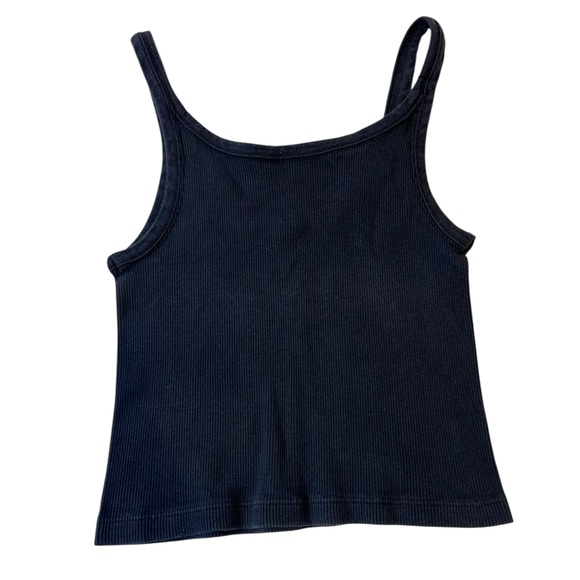 Brandy Melville Black Tank Top minimal summer witchy vampire goth emo basic cute - Picture 2 of 5